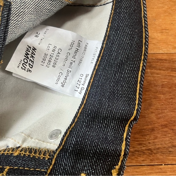 Naked & famous skinny guy 28 waist nwt - Picture 4 of 6